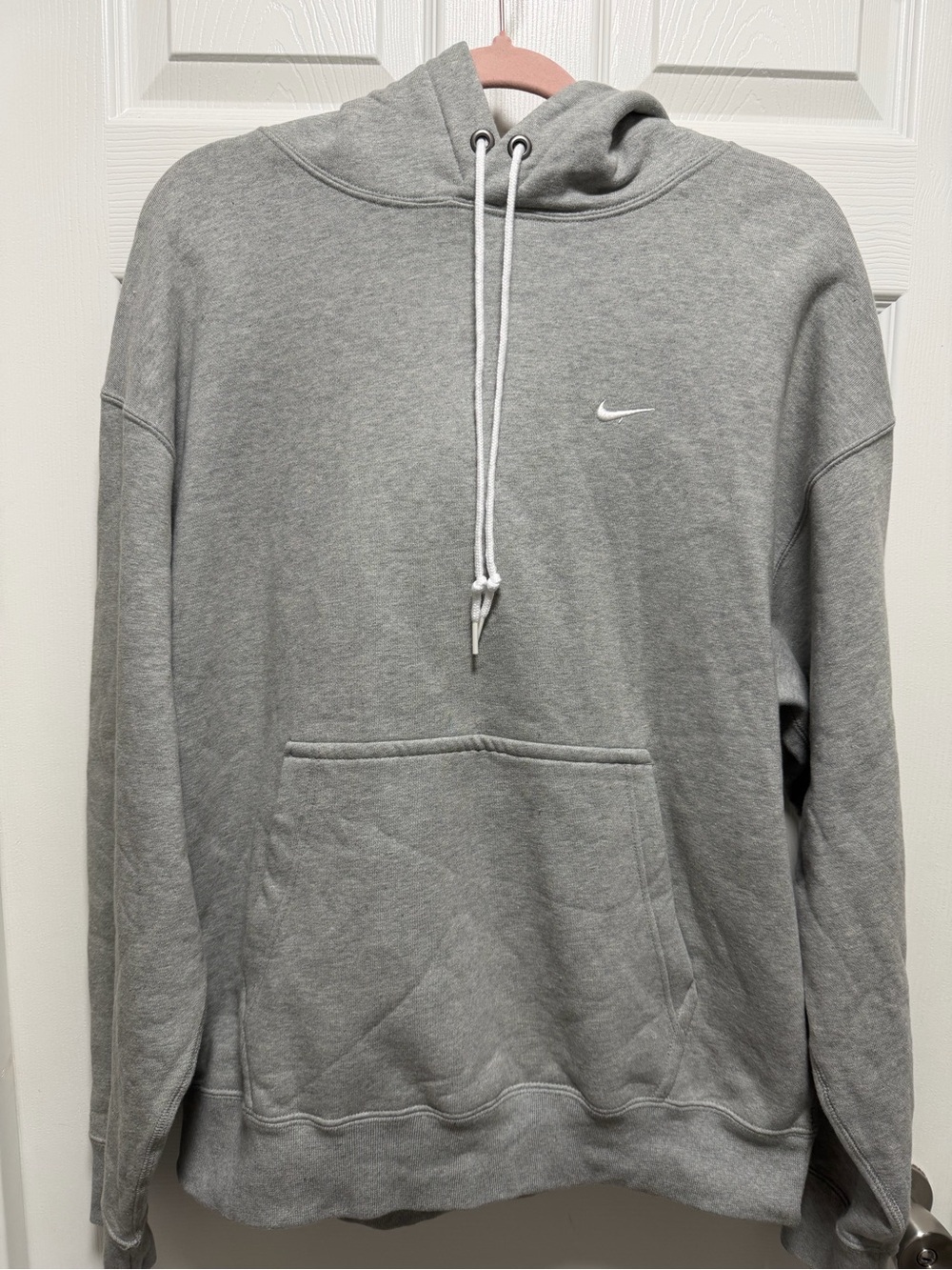 Nike Gray Pullover Hoodie with White Swoosh
